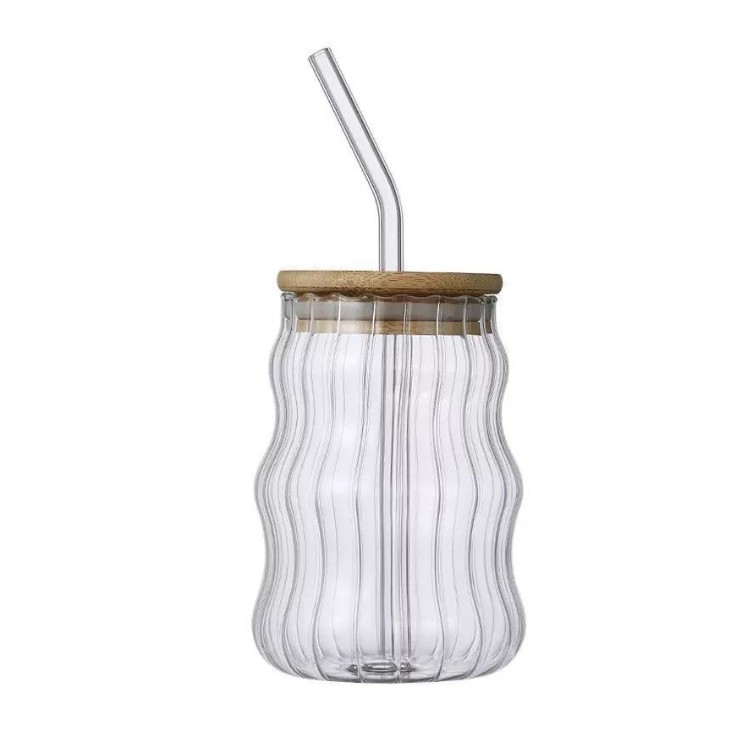 Rippled Juice jar Gouared Design 530ml