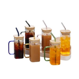 Squire Juice Tumbler Handle + Bamboo Lid + Glass Straw