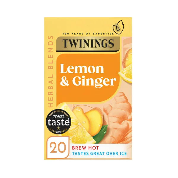 Twinings Lemon & Ginger Flavoured Herbal Tea (25 Bags)