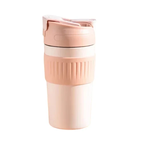 510ml Twin Sip Insulated coffee Tumbler - Lite Pink