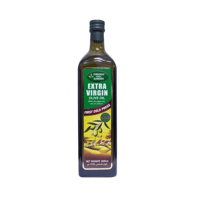 Virginia Garden Extra Virgin Olive Oil, 1000ml (1 Litre), First Cold Press.