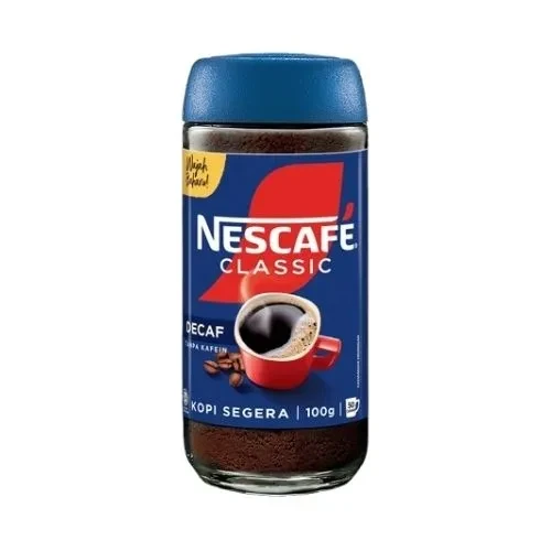 Nescafé Classic Decaf Instant Coffee 100g Jar - Malaysia