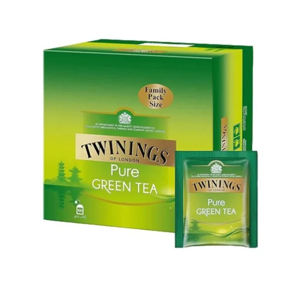 Twinings of London Pure Green Tea - Family Pack Size (100 Tea Bags)