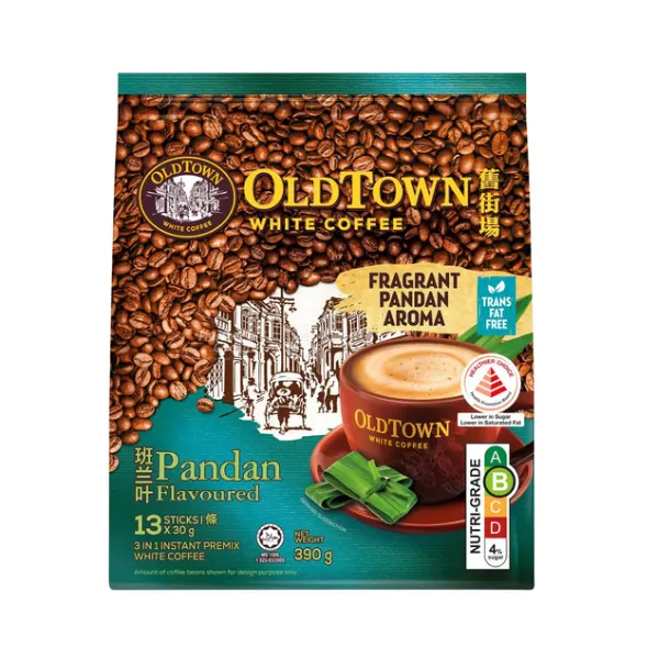Old Town White Coffee Pandan Flavoured Instant Premix, 13 Sticks, 390g