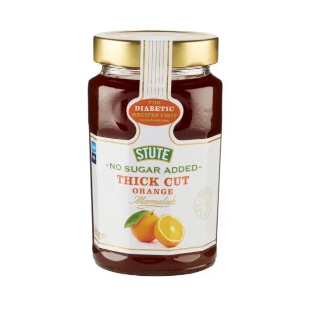 STUTE No Sugar Added Thick Cut Orange Marmalade Jam 430g (UK)